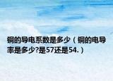 铜的导电系数是多少（铜的电导率是多少?是57还是54.）