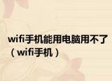 wifi手机能用电脑用不了（wifi手机）