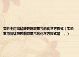 实验中用高锰酸钾制取氧气的化学方程式（实验室用高锰酸钾制取氧气的化学方程式是   ．）