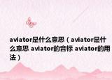 aviator是什么意思（aviator是什么意思 aviator的音标 aviator的用法）