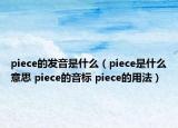 piece的发音是什么（piece是什么意思 piece的音标 piece的用法）