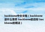 backbone中文文档（backbone是什么意思 backbone的音标 backbone的用法）
