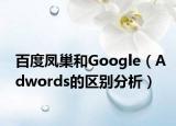 百度凤巢和Google（Adwords的区别分析）