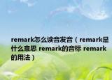 remark怎么读音发音（remark是什么意思 remark的音标 remark的用法）