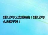 到长沙怎么去岳麓山（到长沙怎么去橘子洲）
