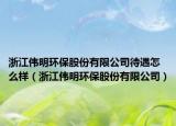 浙江伟明环保股份有限公司待遇怎么样（浙江伟明环保股份有限公司）