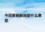 今日更新解剖是什么意思