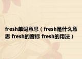 fresh单词意思（fresh是什么意思 fresh的音标 fresh的用法）