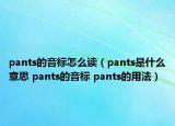 pants的音标怎么读（pants是什么意思 pants的音标 pants的用法）
