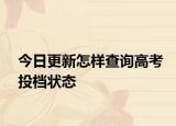 今日更新怎样查询高考投档状态