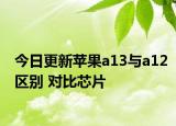 今日更新苹果a13与a12区别 对比芯片