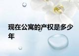 现在公寓的产权是多少年