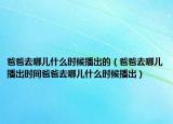 爸爸去哪儿什么时候播出的（爸爸去哪儿播出时间爸爸去哪儿什么时候播出）