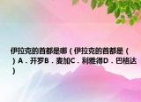 伊拉克的首都是哪（伊拉克的首都是（　　）A．开罗B．麦加C．利雅得D．巴格达）