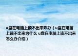 u盘在电脑上读不出来咋办（u盘在电脑上读不出来为什么 u盘在电脑上读不出来怎么办介绍）