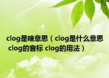 clog是啥意思（clog是什么意思 clog的音标 clog的用法）