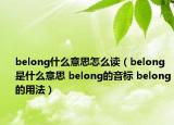 belong什么意思怎么读（belong是什么意思 belong的音标 belong的用法）