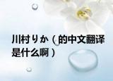 川村りか（的中文翻译是什么啊）