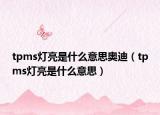 tpms灯亮是什么意思奥迪（tpms灯亮是什么意思）