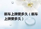 新车上牌要多久（新车上牌要多久）