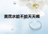 黄芪水能不能天天喝