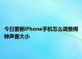 今日更新iPhone手机怎么调整闹钟声音大小