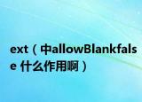 ext（中allowBlankfalse 什么作用啊）