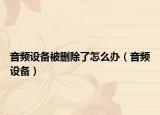 音频设备被删除了怎么办（音频设备）