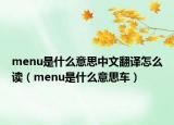 menu是什么意思中文翻译怎么读（menu是什么意思车）