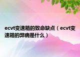 ecvt变速箱的致命缺点（ecvt变速箱的弊病是什么）