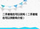 二手房现在可以买吗（二手房现在可以贷款吗介绍）