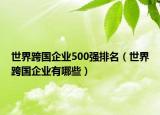 世界跨国企业500强排名（世界跨国企业有哪些）