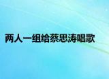 两人一组给蔡思涛唱歌