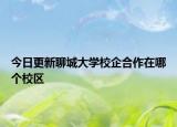 今日更新聊城大学校企合作在哪个校区