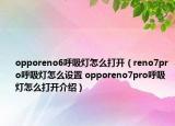 opporeno6呼吸灯怎么打开（reno7pro呼吸灯怎么设置 opporeno7pro呼吸灯怎么打开介绍）