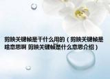 剪映关键帧是干什么用的（剪映关键帧是啥意思啊 剪映关键帧是什么意思介绍）