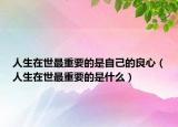 人生在世最重要的是自己的良心（人生在世最重要的是什么）