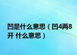 凹是什么意思（凹4两8开 什么意思）