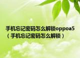 手机忘记密码怎么解锁oppoa5（手机忘记密码怎么解锁）