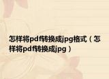怎样将pdf转换成jpg格式（怎样将pdf转换成jpg）