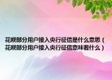 花呗部分用户接入央行征信是什么意思（花呗部分用户接入央行征信意味着什么）