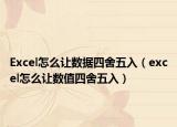 Excel怎么让数据四舍五入（excel怎么让数值四舍五入）