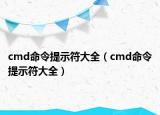 cmd命令提示符大全（cmd命令提示符大全）
