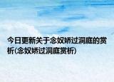 今日更新关于念奴娇过洞庭的赏析(念奴娇过洞庭赏析)