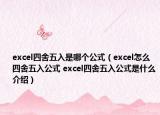 excel四舍五入是哪个公式（excel怎么四舍五入公式 excel四舍五入公式是什么介绍）