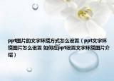 ppt图片的文字环绕方式怎么设置（ppt文字环绕图片怎么设置 如何在ppt设置文字环绕图片介绍）