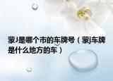 蒙J是哪个市的车牌号（蒙j车牌是什么地方的车）