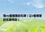 豫nv是哪里的车牌（云v是哪里的车牌号码）
