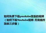 如何免费下载youtube里面的视频（如何下载Youtube视频-无需插件简单三步骤）