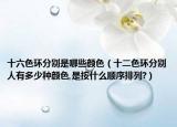 十六色环分别是哪些颜色（十二色环分别人有多少种颜色,是按什么顺序排列?）
